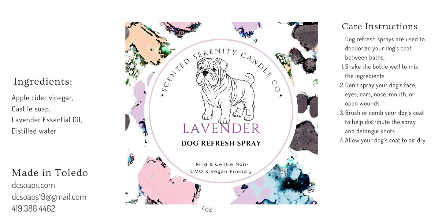 Lavender Dog Refresher Spray